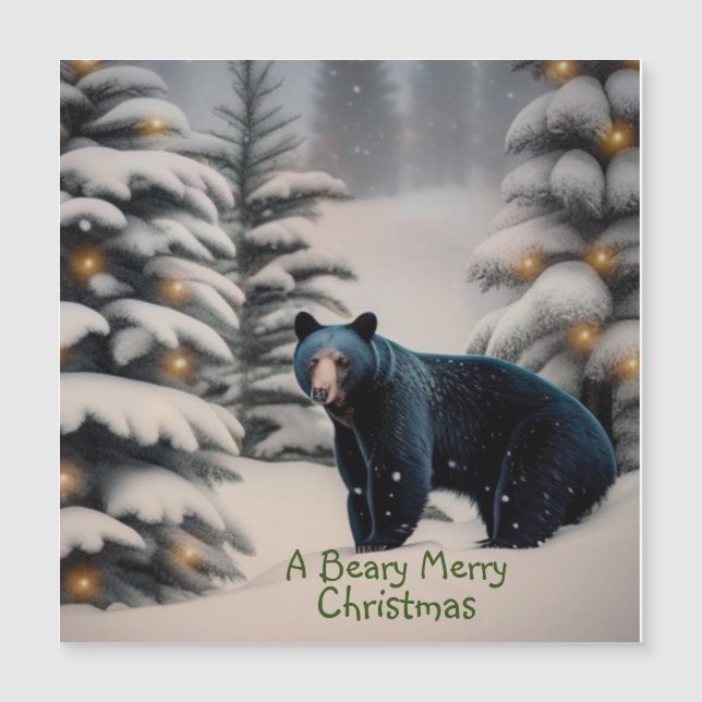 Carte magnétique de Noël à la bière (Devant)