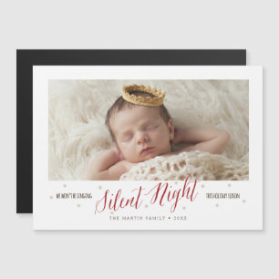 Carte magnétique de Noël du bébé de nuit silencieu