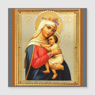 Carte magnétique de Noël Madonna et Enfant