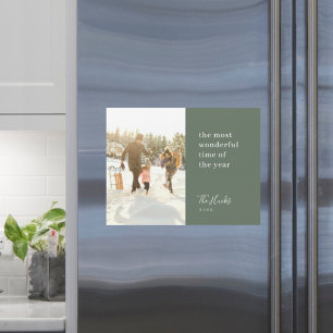 Carte Magnétique de Noël Minimaliste Moderne Éléga