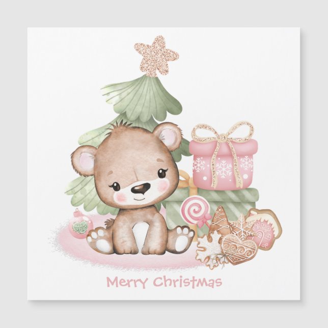 Carte magnétique de Noël personnalisée (Devant)