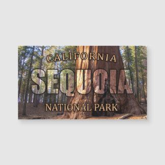 Carte magnétique de parc national de séquoia