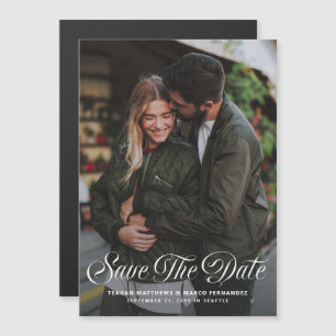Carte magnétique de sauvegarde de mariage avec une