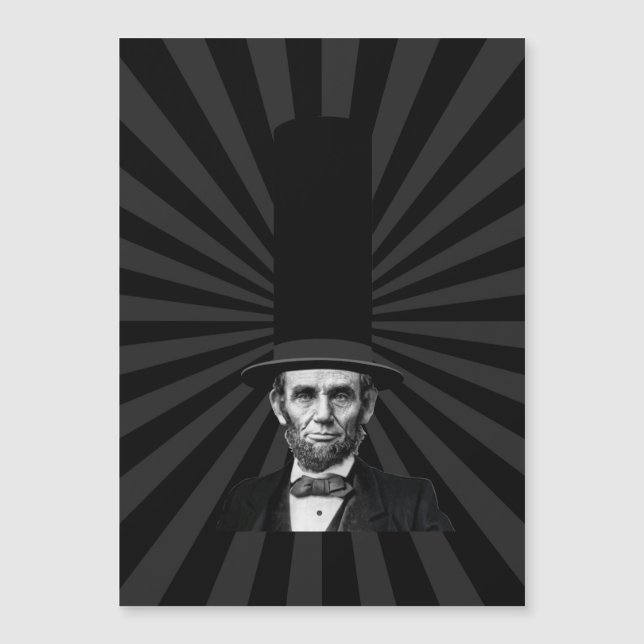 Carte Magnétique Déclaration de mode présidentielle Abraham Lincoln (Devant)