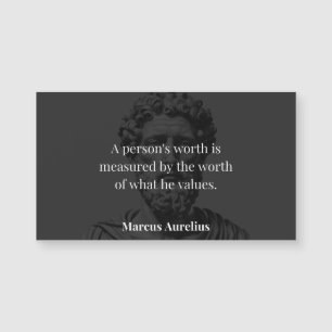 Carte Magnétique Définir une valeur : Marcus Aurelius sur les valeu