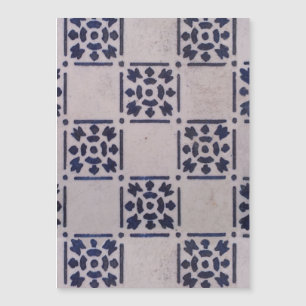 Carte Magnétique Delft Tile Blue Antique Art Motif