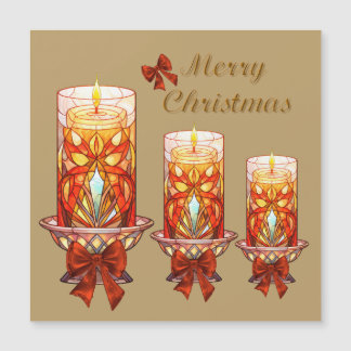Carte magnétique des bougies de Noël