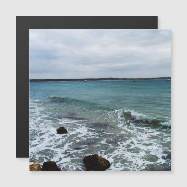 Carte Magnétique Des Vagues Sur L'Océan, (Devant / Derrière)