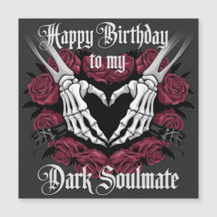 Carte Magnétique Design gothique d'anniversaire pour votre âme somb