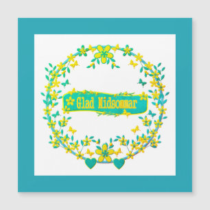 Carte Magnétique design scandinave, Glad midsommar