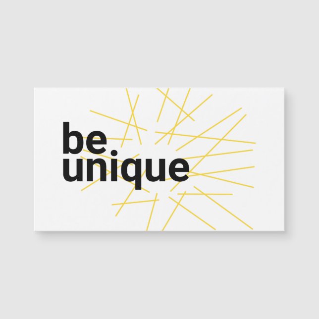 Carte Magnétique Design urbain moderne et simple de "Be Unique" (Devant)