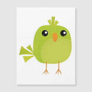 Carte Magnétique Dessin d'oiseau vert