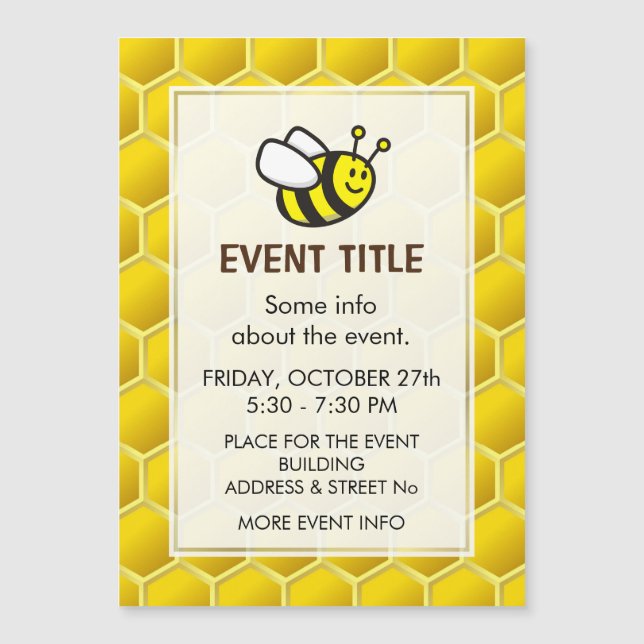 Carte Magnétique Dessin sur les abeilles (Devant)