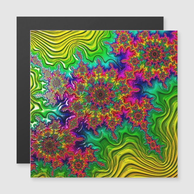 Carte magnétique d'explosion de couleur Mandelbrot (Devant / Derrière)