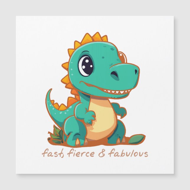 Carte Magnétique Dinosaures (Devant)