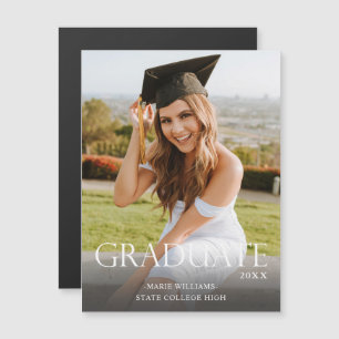 Carte Magnétique Diplômé de 2M et graduation photo Aimant plus lége