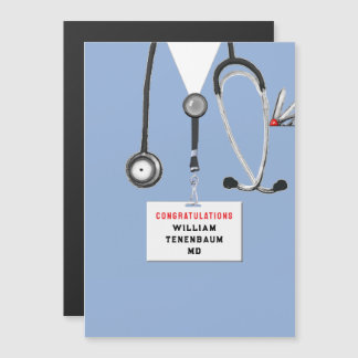 Carte Magnétique Diplôme de fin d'études de médecine
