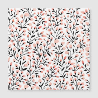 Carte Magnétique Doodle Flowers : Coral Floral sans joint.