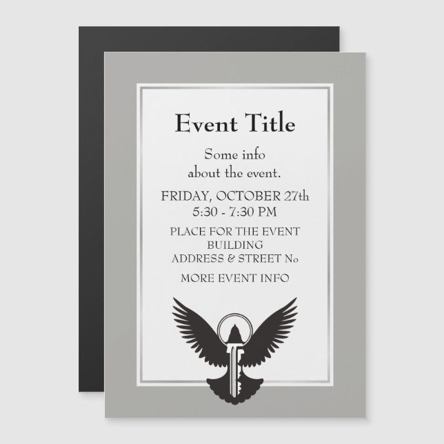 Carte Magnétique Dove avec clé (Devant / Derrière)