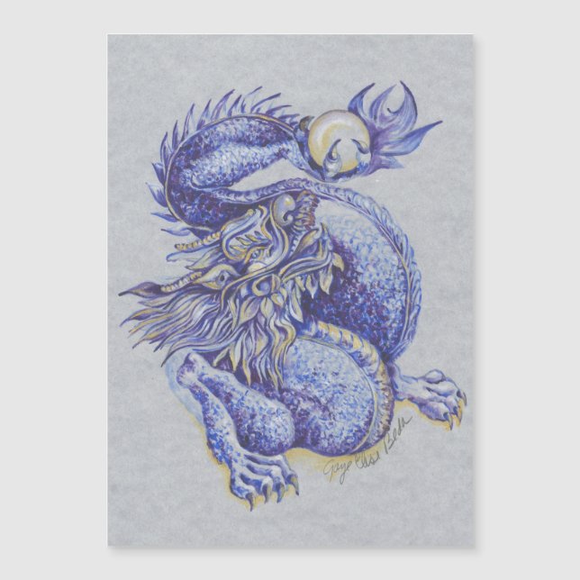Carte Magnétique Dragon bleu (Devant)
