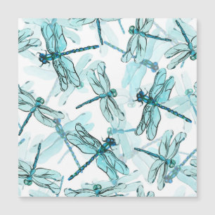 Carte Magnétique Dragonflies élégantes : Aquarelle