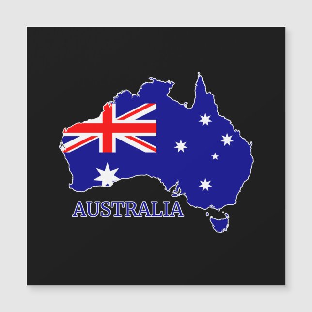 Carte Magnétique Drapeau Australie (Devant)