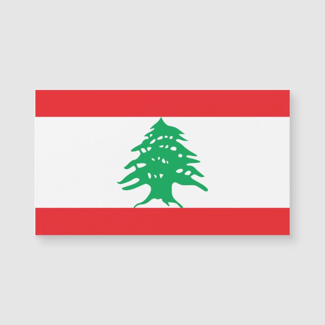 Carte Magnétique Drapeau du Liban (Devant)