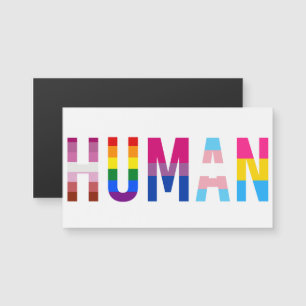 Carte Magnétique Drapeau LGBT HUMAN Mois Gay pride Transgenre