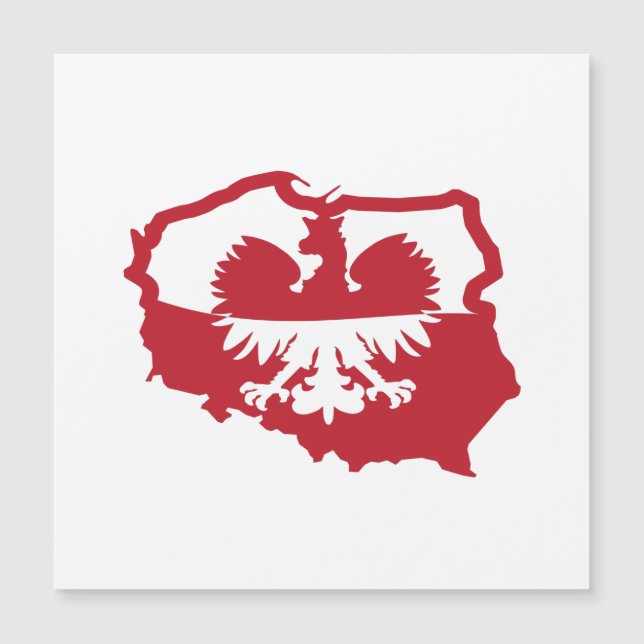 Carte Magnétique Drapeau Polska (Devant)