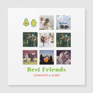 Carte Magnétique Drôle BFF PHOTO COLLAGE Cadeau personnalisé AVOCAD