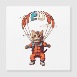 Carte Magnétique Drôle chat Skydiving