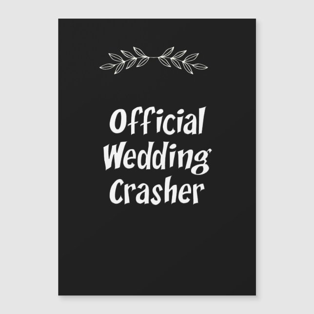 Carte Magnétique Drôle Mariage officiel du rasher magnétique (Devant)