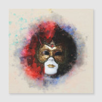 Carte magnétique du masque de carnaval vénitien | 