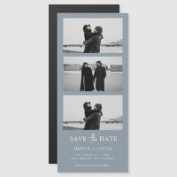Dusty Blue Photo Strip Mariage magnétique