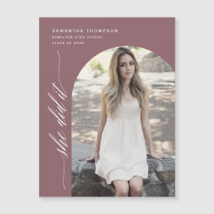 Carte Magnétique Dusty Purple Elle L'A Fait Arch Photo Graduate Mag