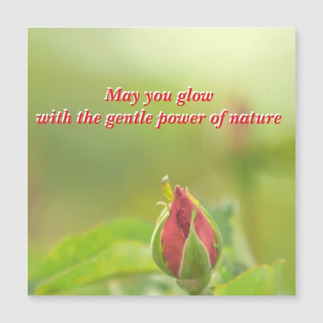 Carte Magnétique Earth’s Glow and Healing Japanese Flowers/EarthDay (Devant)
