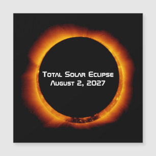 Carte Magnétique Éclipse solaire totale du siècle 2027
