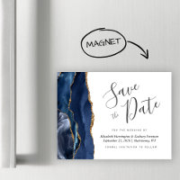 Économie de date de mariage magnétique en agate bl