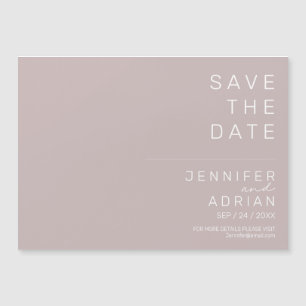 Carte Magnétique Élégant Argent Rose Minimal Moderne Enregistrer La