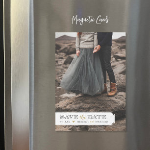 Carte Magnétique Elégant cadre photo superposition Enregistrer la d