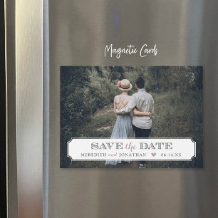 Carte Magnétique Elégant cadre photo superposition Enregistrer la d