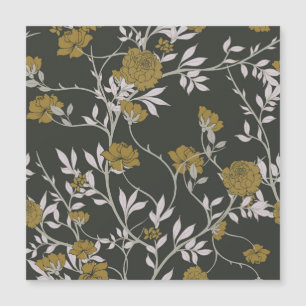Carte Magnétique Elégant fleuri : design motif vintage.