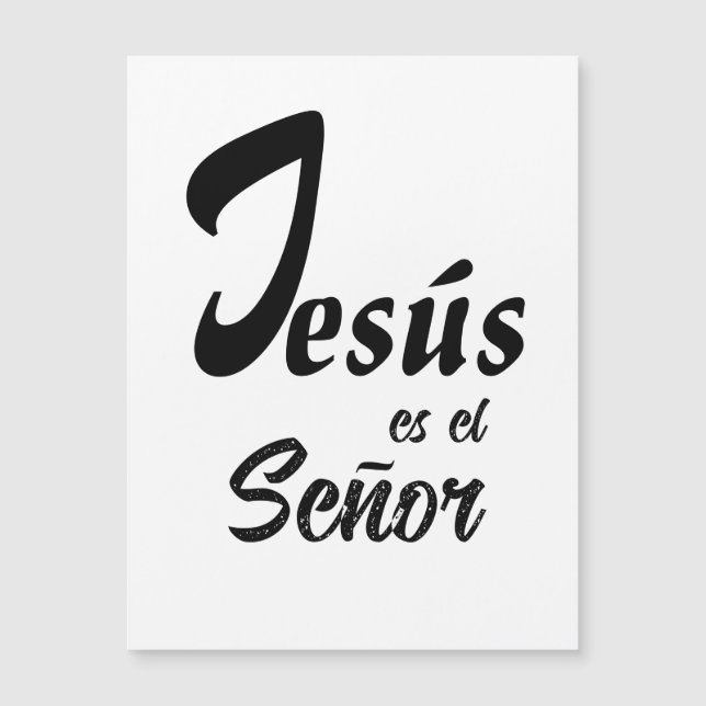 Carte Magnétique Elegant "Jesus es el Señor" Black & White Magnetic (Devant)