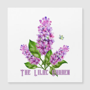 Carte Magnétique Élégante branche lilas aquarelle