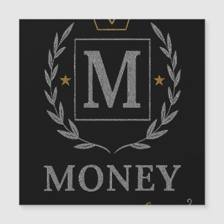 Carte Magnétique "Emblème Royal NMKY – Monogramme M Dessin de Crête