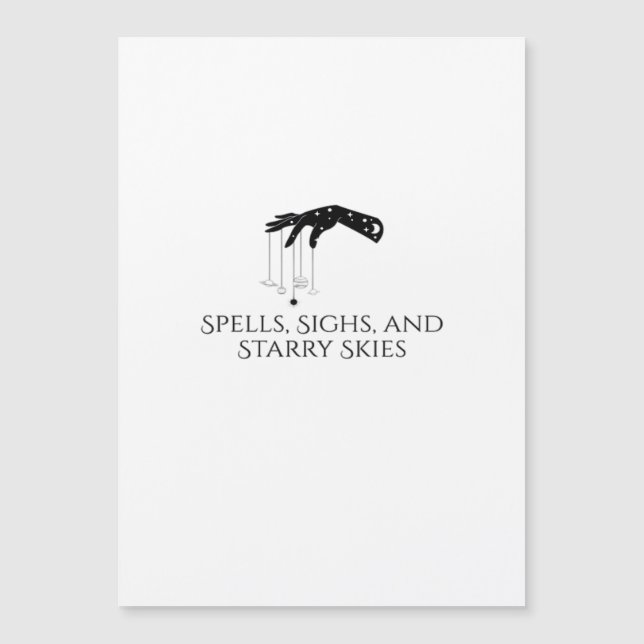 Carte Magnétique Encre de Whimsigoth - Forêts mystiques, Lunes et M (Devant)