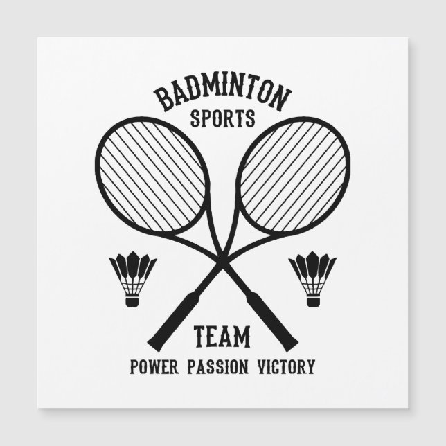 Carte Magnétique Équipe de badminton (Devant)