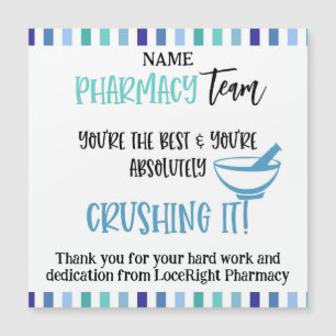 Carte Magnétique Équipe de pharmacie merci