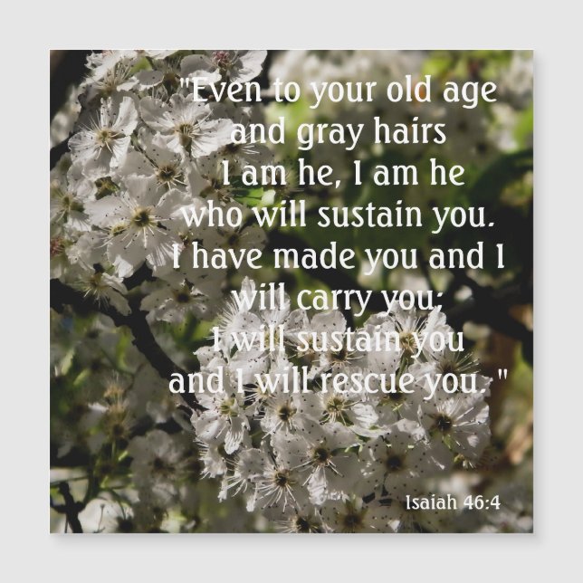 Carte Magnétique Ésaïe 46:4 (Devant)