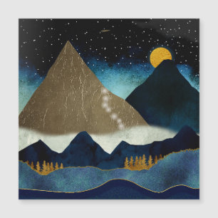 Carte Magnétique Escalade en montagne d'or